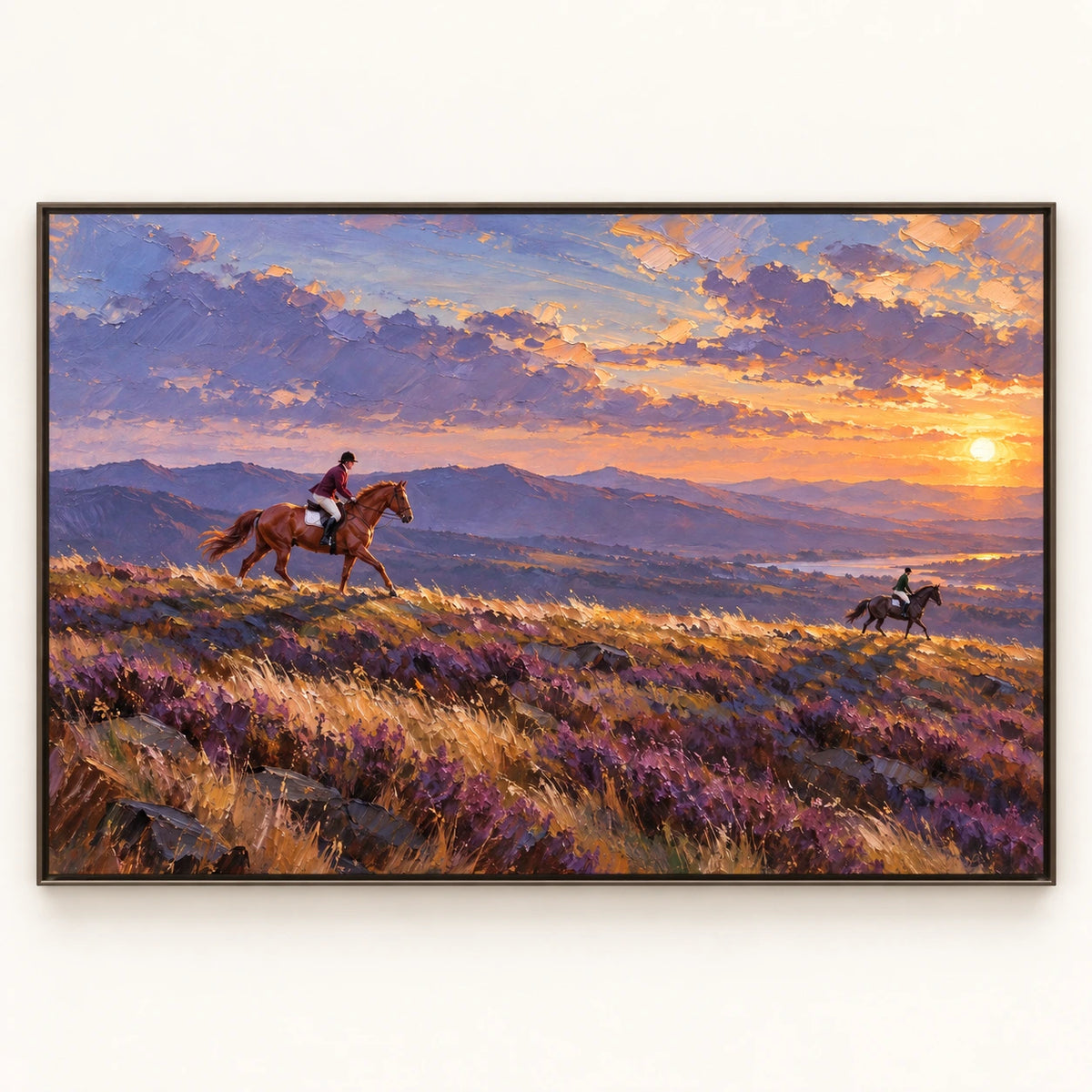 Riders Beneath a Violet Sunset