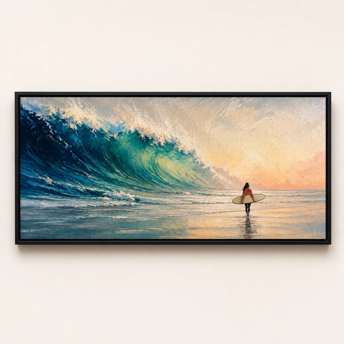 Hand-Painted Artwork | Between Tide and Sky [noon:detail:framed-front]