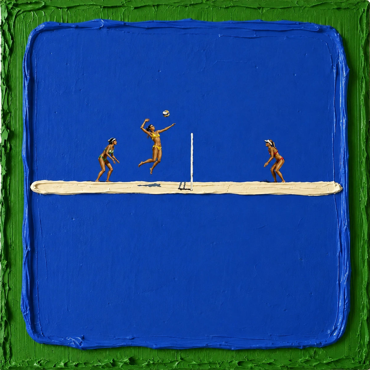 Hand-Painted Artwork | Blue Court Rally [noon:artwork]