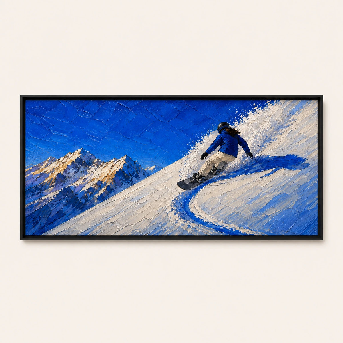 Hand-Painted Artwork | Blue Ridge Desce [noon:detail:framed-front]