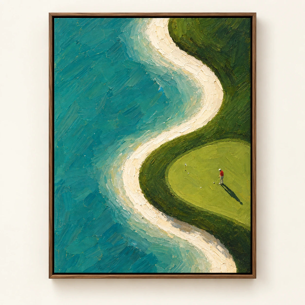 Hand-Painted Artwork | Tidal Gree [noon:detail:framed-front]