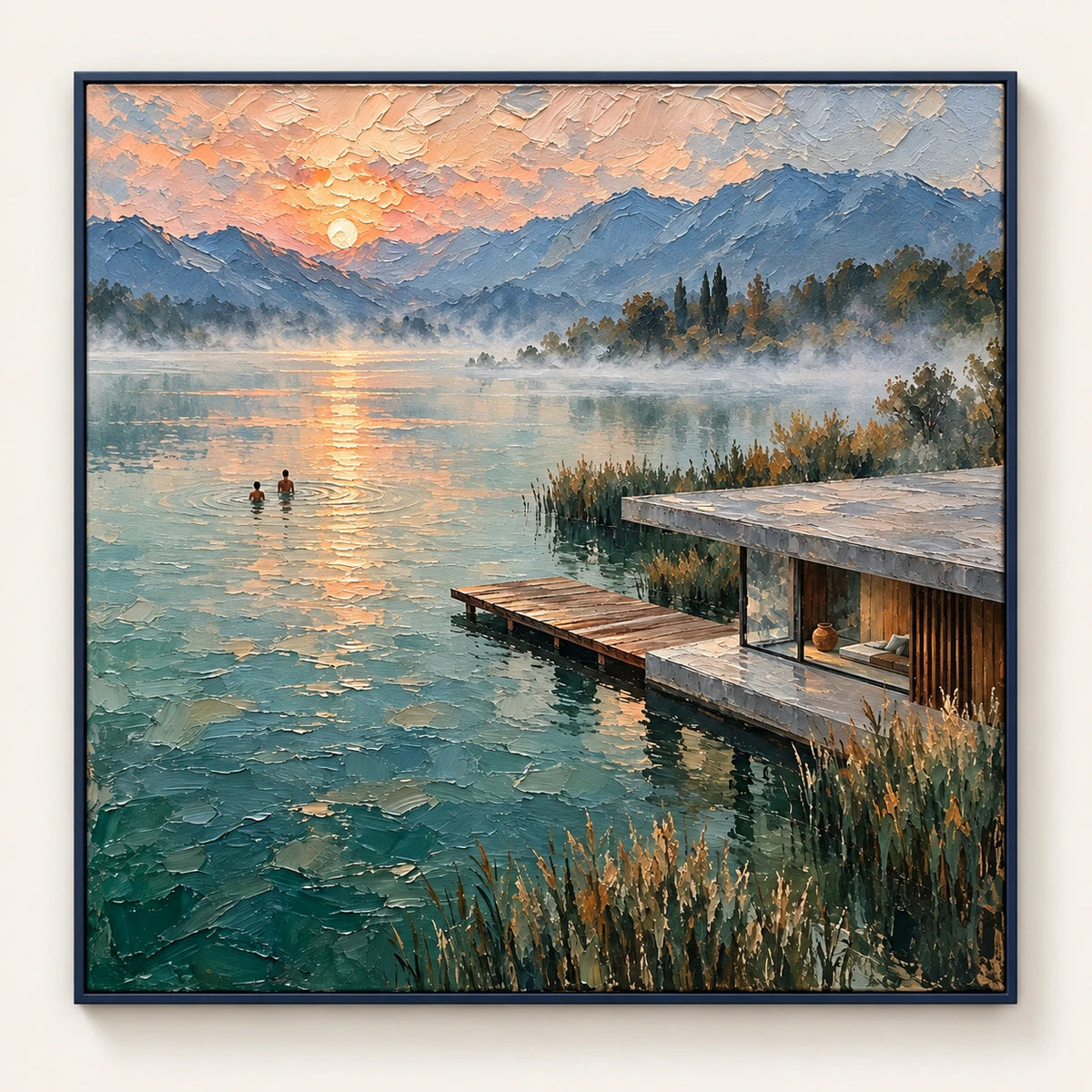Misty Mountain Lake [noon:detail:framed-front]