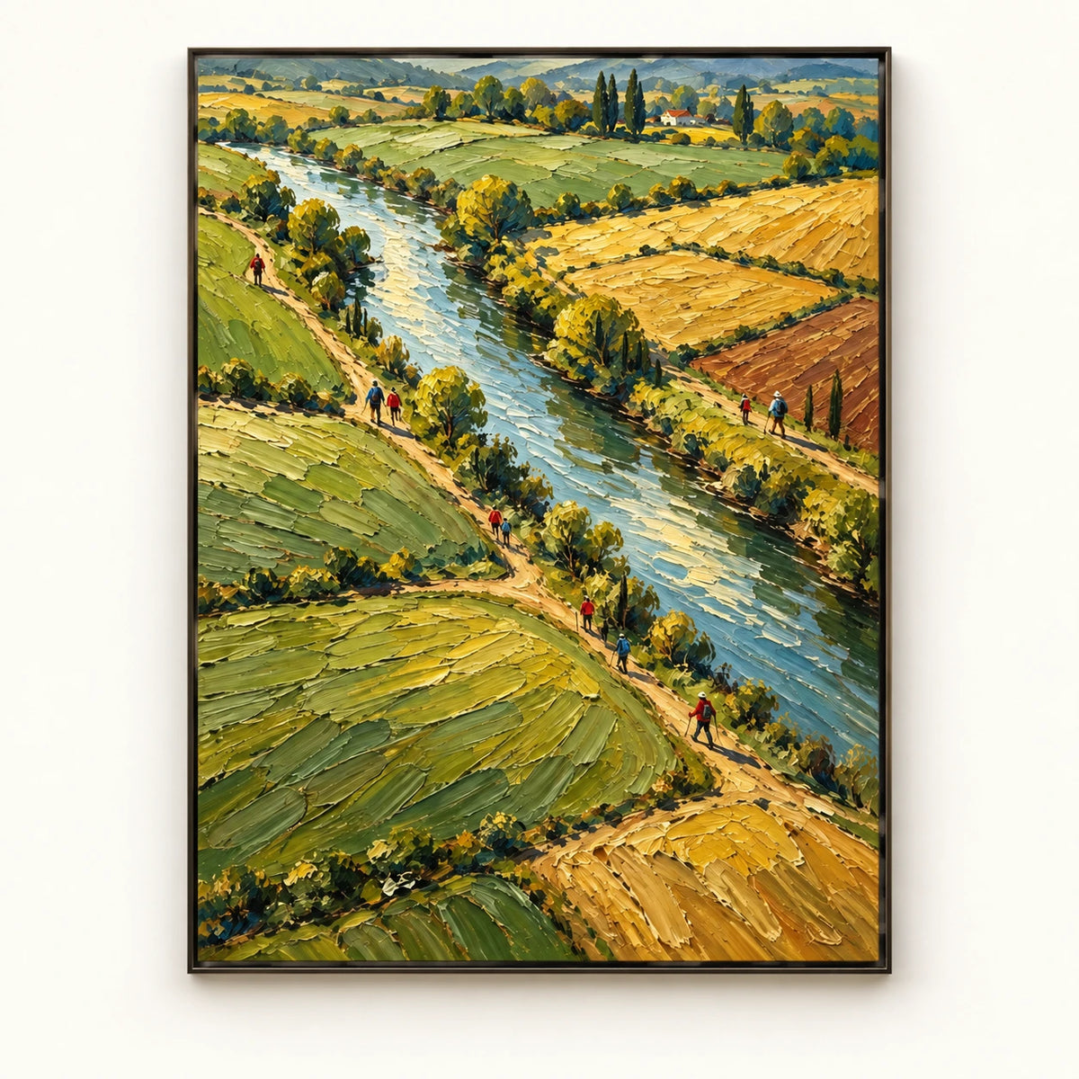 River Through Open Fields