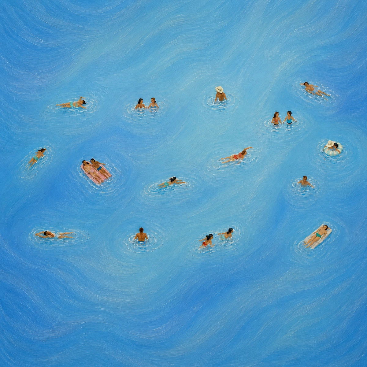 Hand-Painted Artwork | Blue Hours Afloat [noon:artwork]