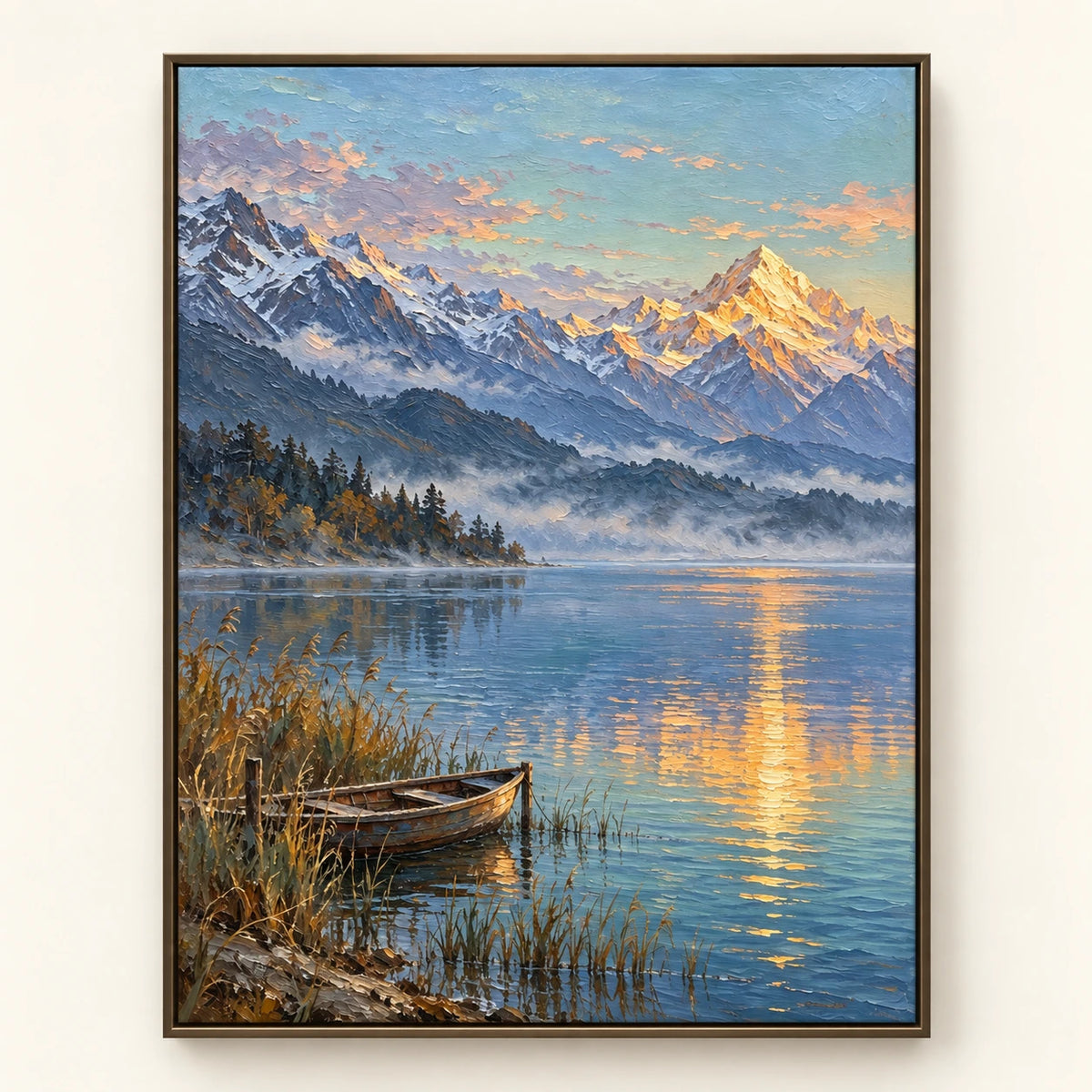 Golden Hour Mountain Lake [noon:detail:framed-front]