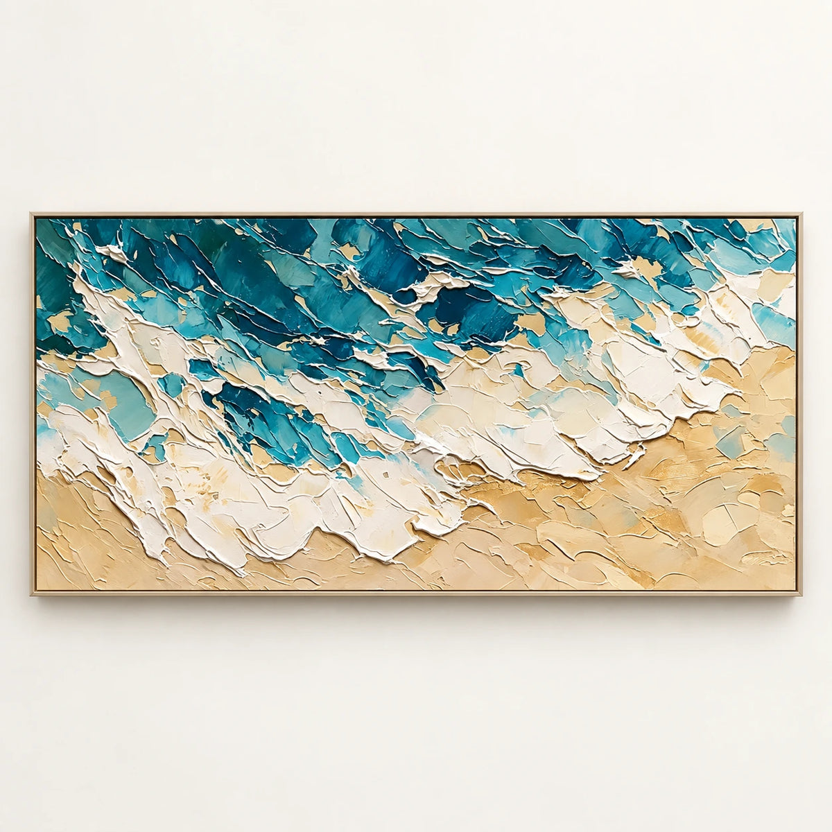 Hand-Painted Artwork | Turquoise Passage [noon:detail:framed-front]