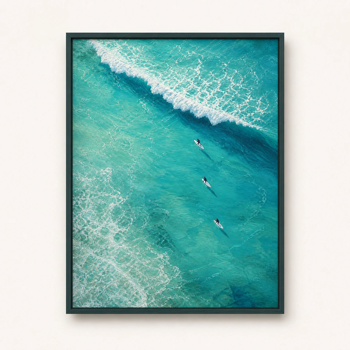 Hand-Painted Artwork | Into the Break [noon:detail:framed-front]
