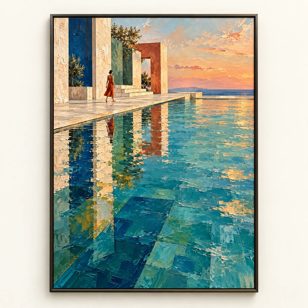 Poolside at the Open Sea [noon:detail:framed-front]