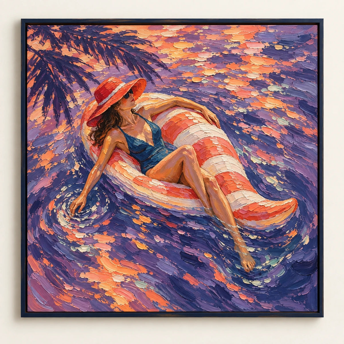 Hand-Painted Artwork | Sunlit Drif [noon:detail:framed-front]