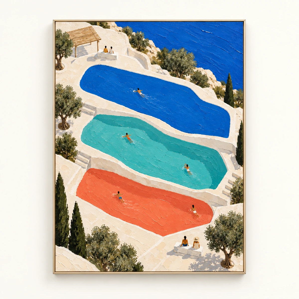 Three Pools in Sunlight [noon:detail:framed-front]