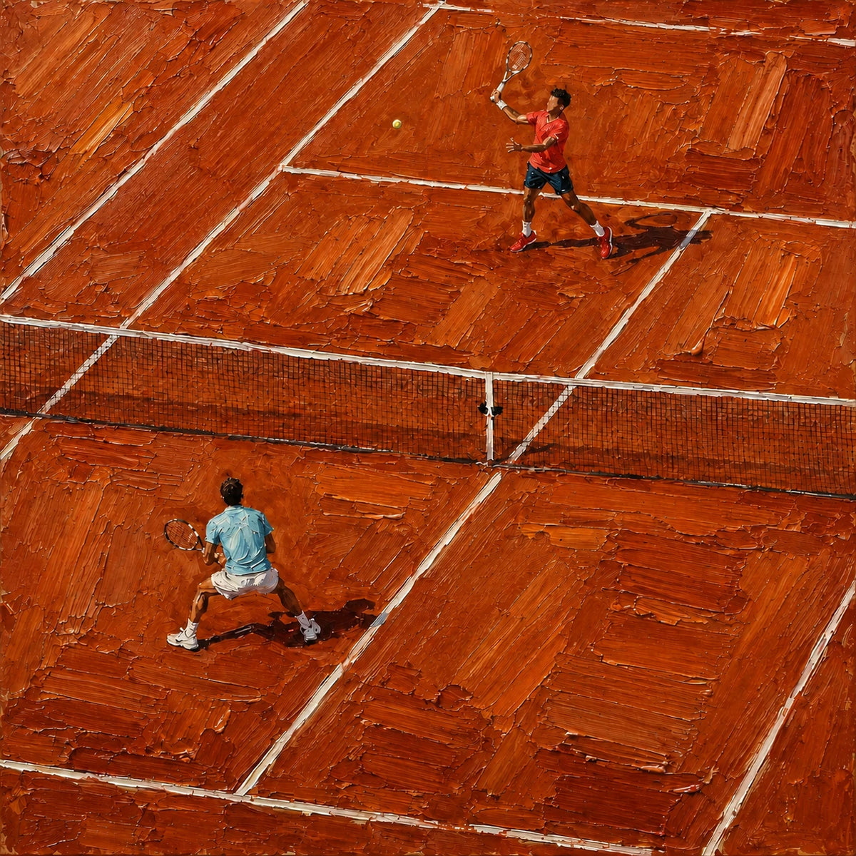 rally in terracotta, artwork