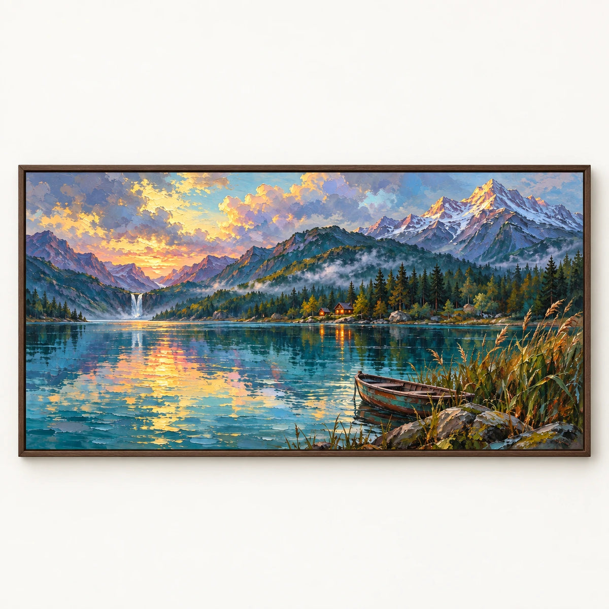 Alpine Lake at Dusk [noon:detail:framed-front]