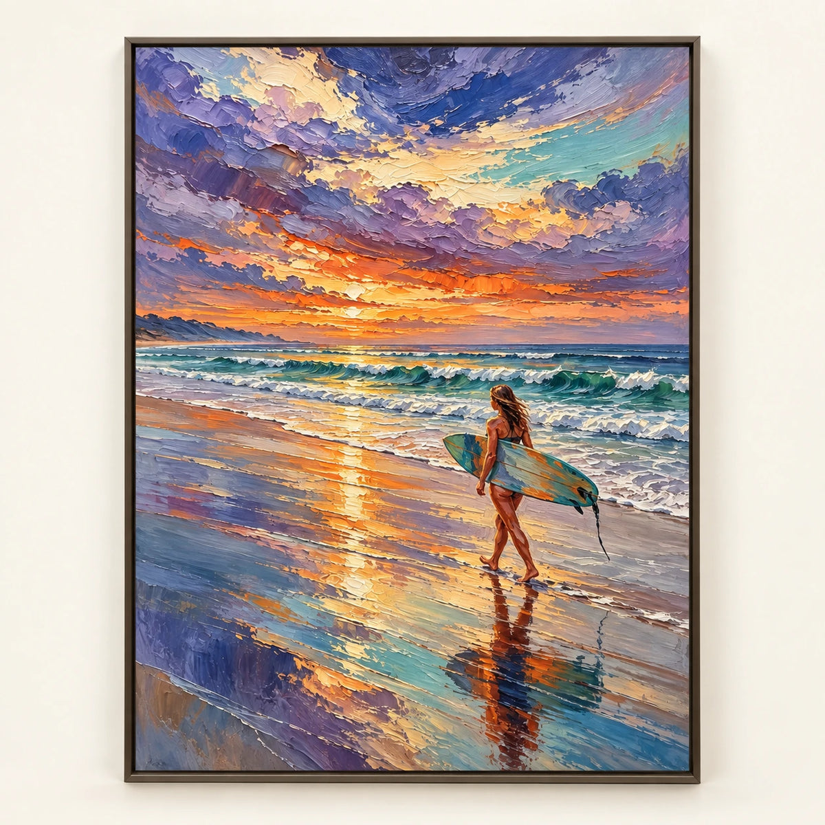 Surfboard at Sunset