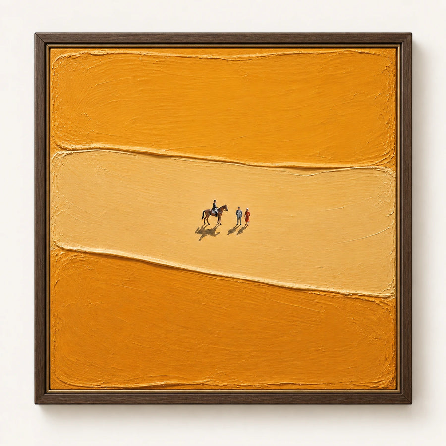 Riders in Golden Light hand-painted artwork
