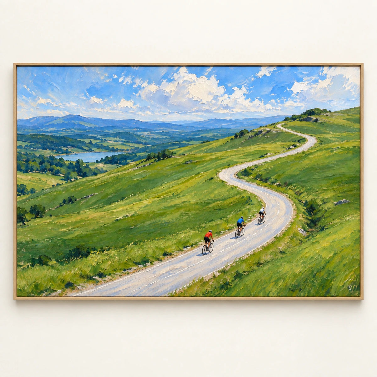 Cyclists on the Highland Road [noon:detail:framed-front]