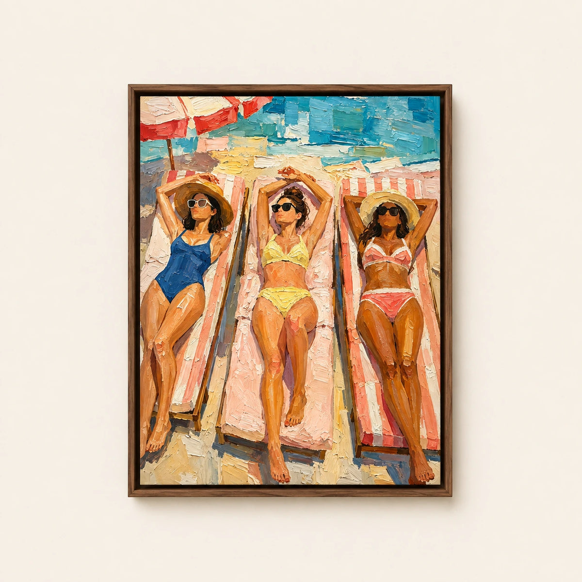 Sunlit Beach Loungers