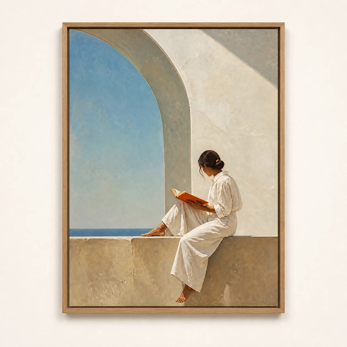 Hand-Painted Artwork | Pages by the Sea [noon:detail:framed-front]