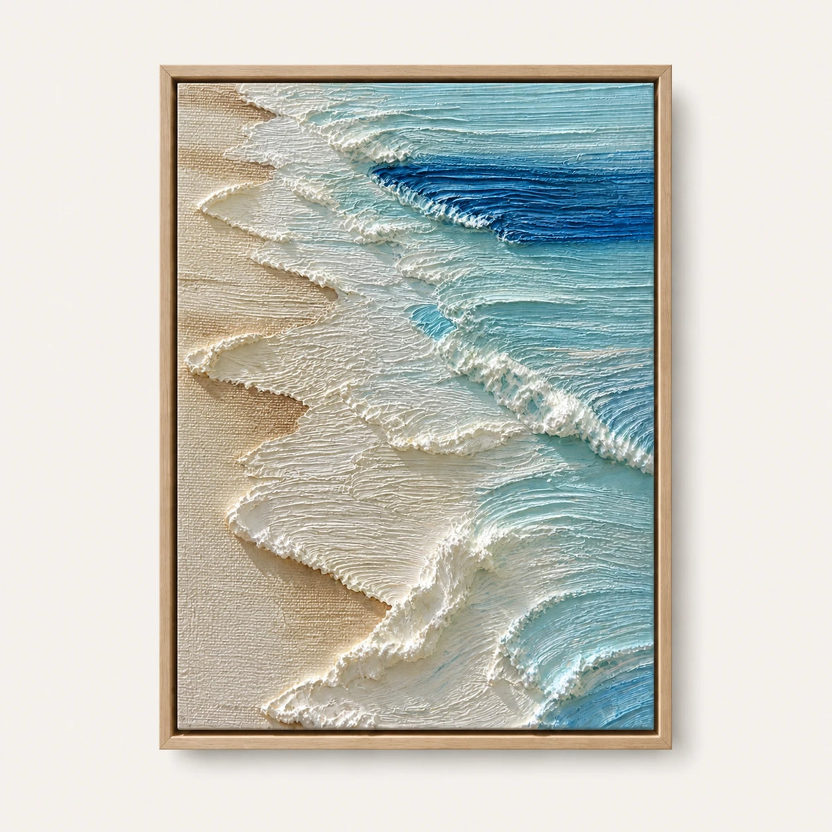 Hand-Painted Artwork | Tidal Rhythm [noon:detail:framed-front]