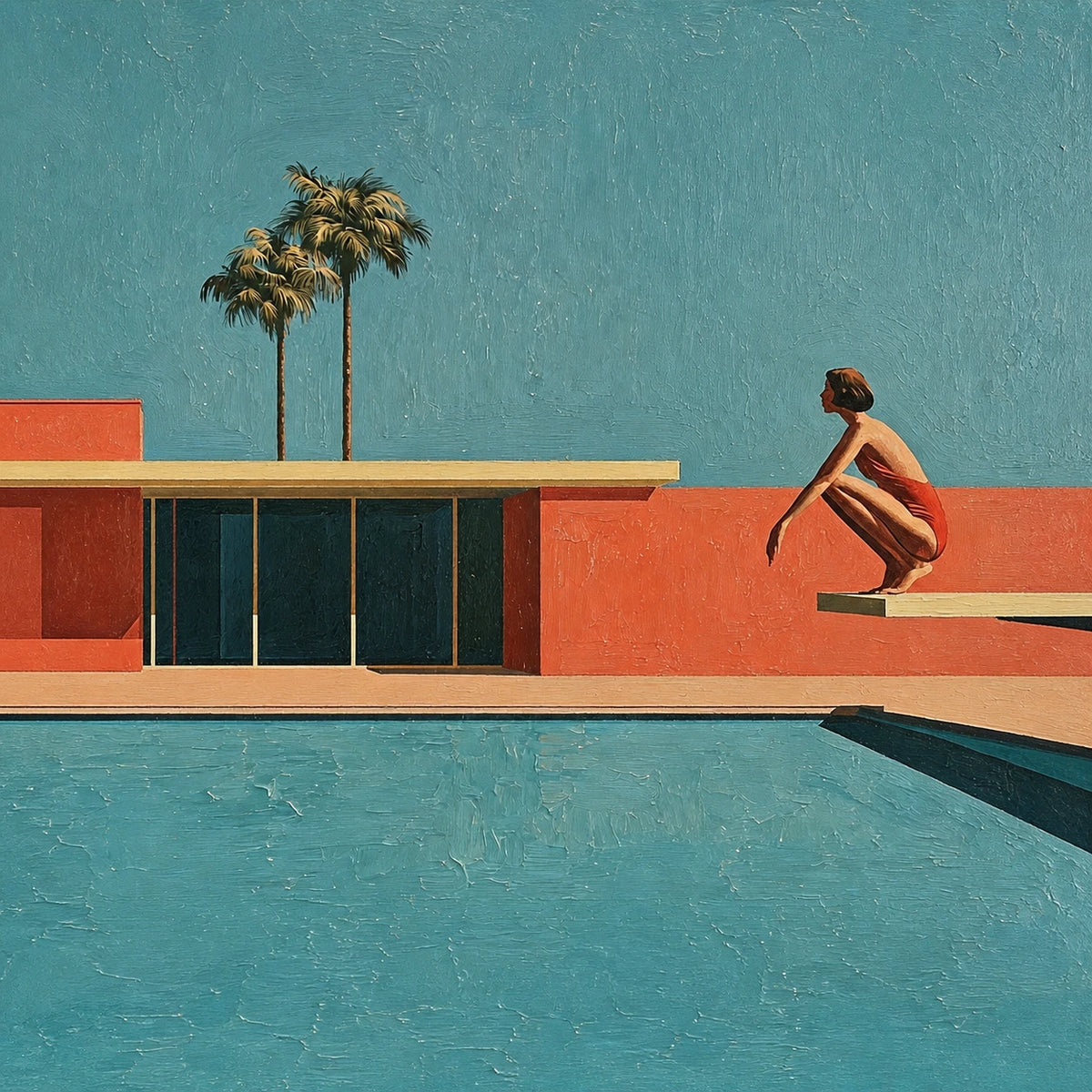poolside horizon, artwork