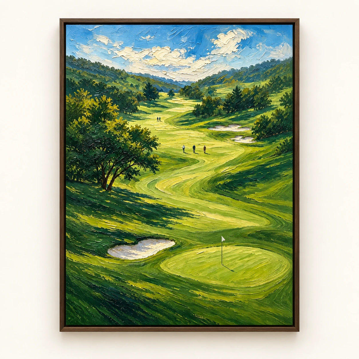 Hand-Painted Artwork | Green Valley Fairways [noon:detail:framed-front]