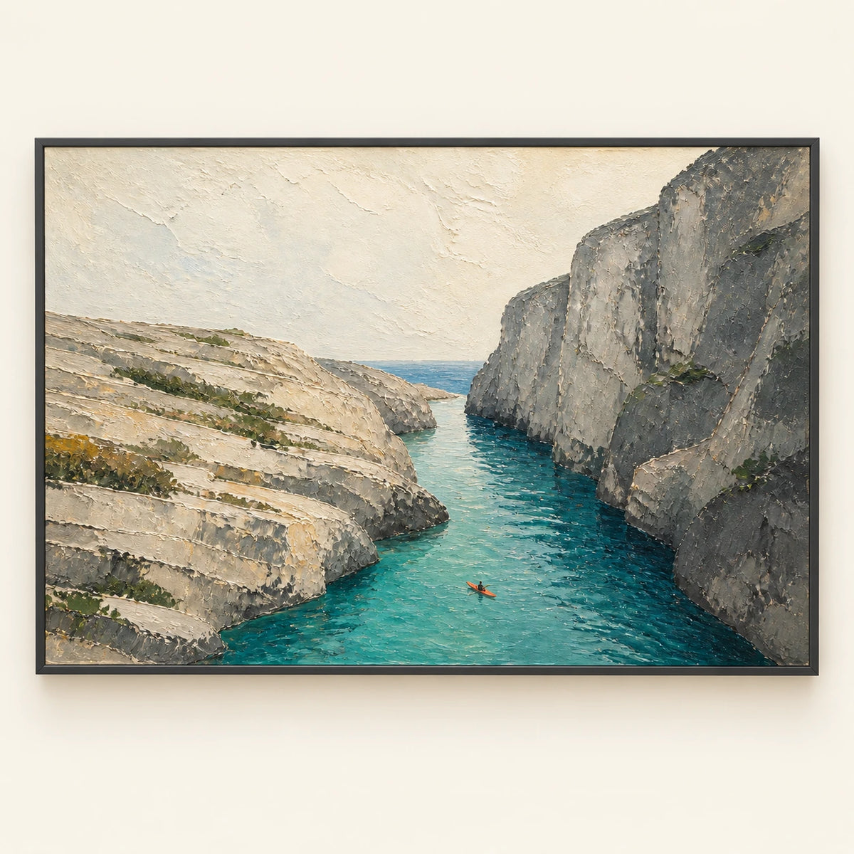Cove Between Cliffs [noon:detail:framed-front]