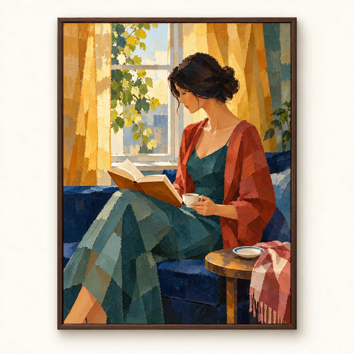 Reading by the Sunlit Window