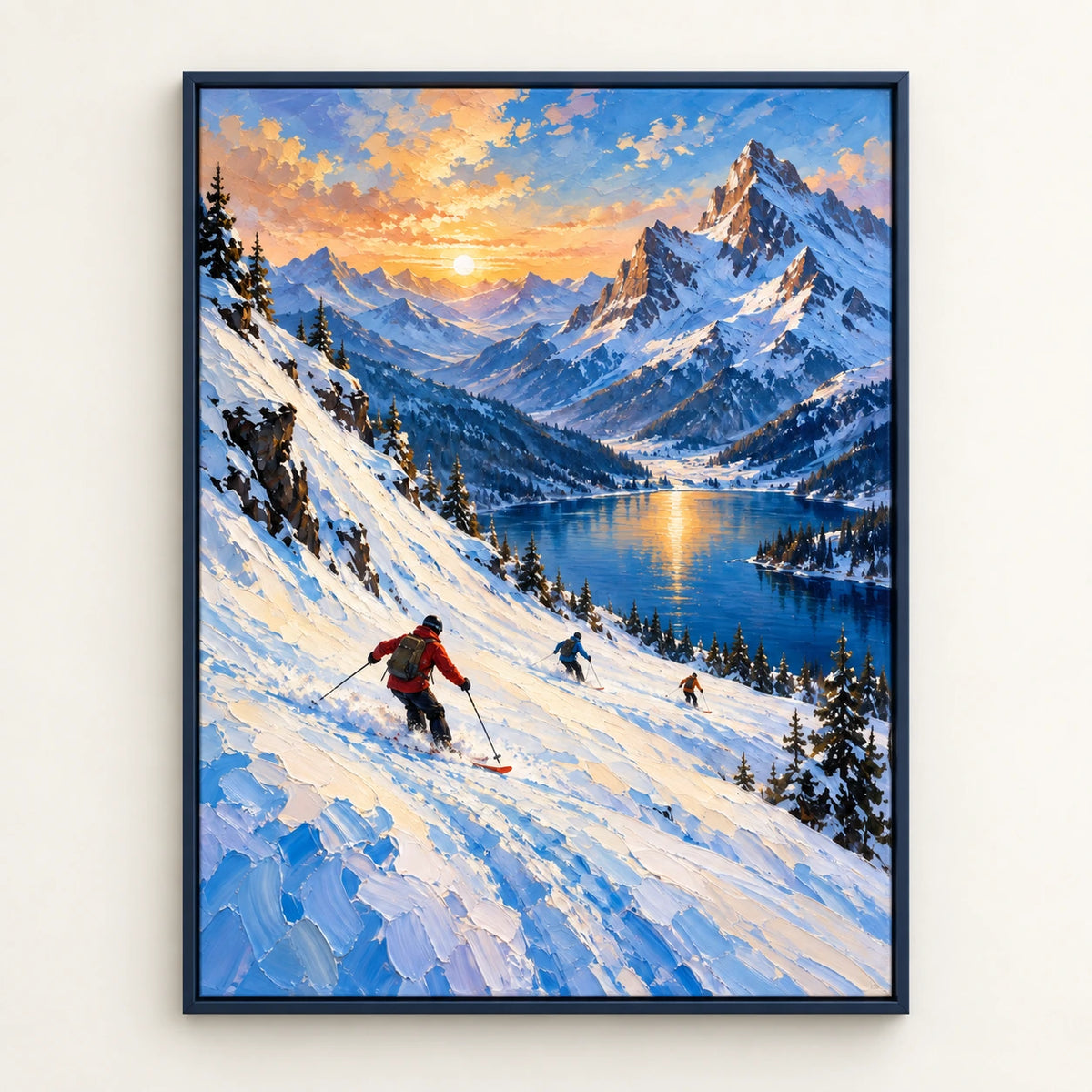 Alpine Lake Descent [noon:detail:framed-front]