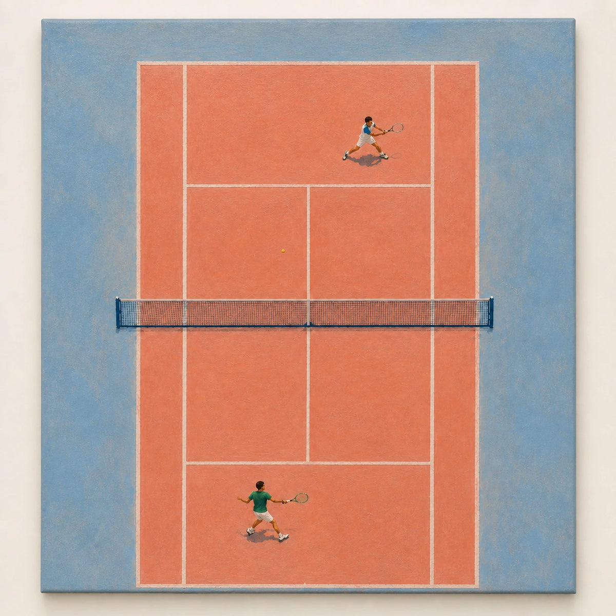 Hand-Painted Artwork | Clay Court Rally [noon:artwork]