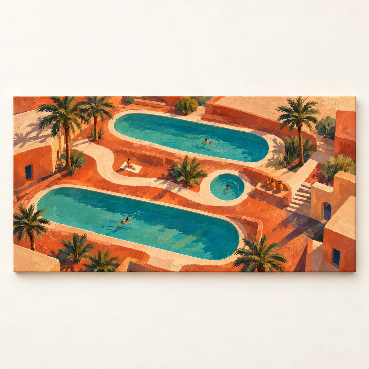 terracotta pool retreat, artwork