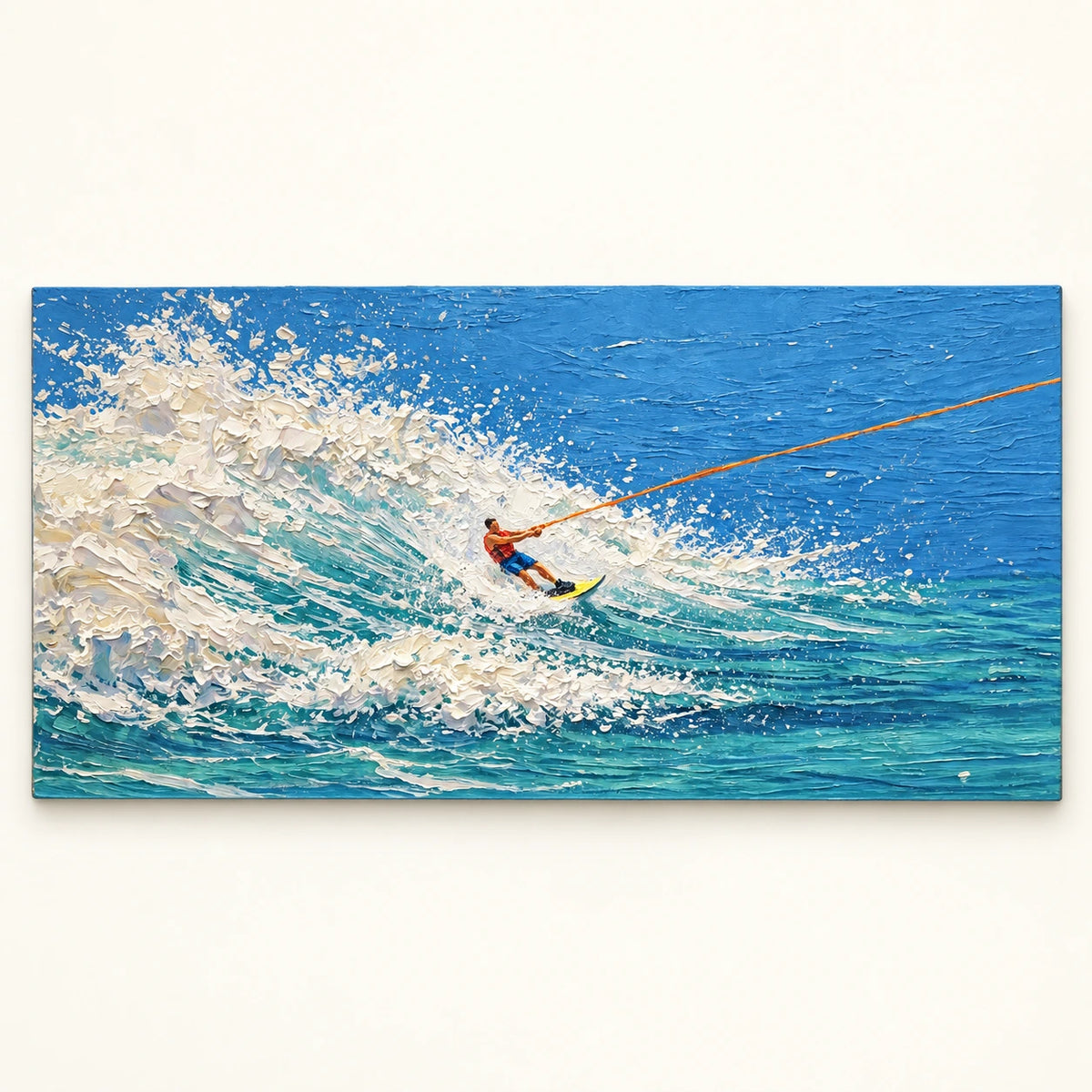 Hand-Painted Artwork | Rider in Breaking Surf [noon:artwork]