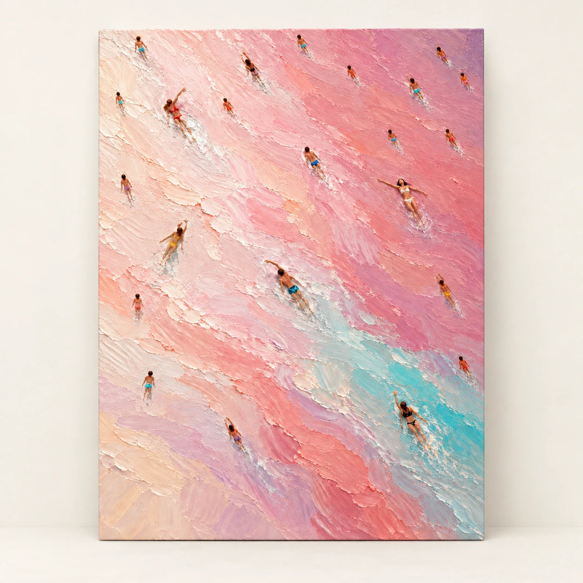 pink tide swimmers, artwork