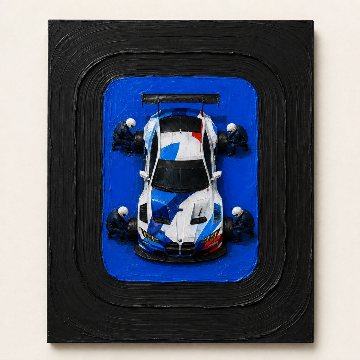 Hand-Painted Artwork | Pit Crew in Blue [noon:artwork]