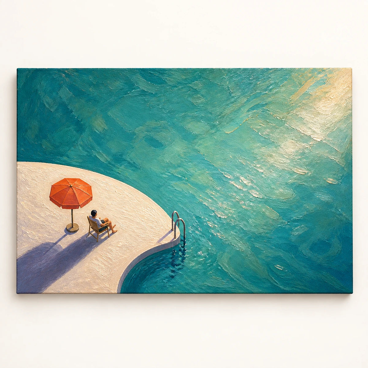 sunlit poolside, artwork
