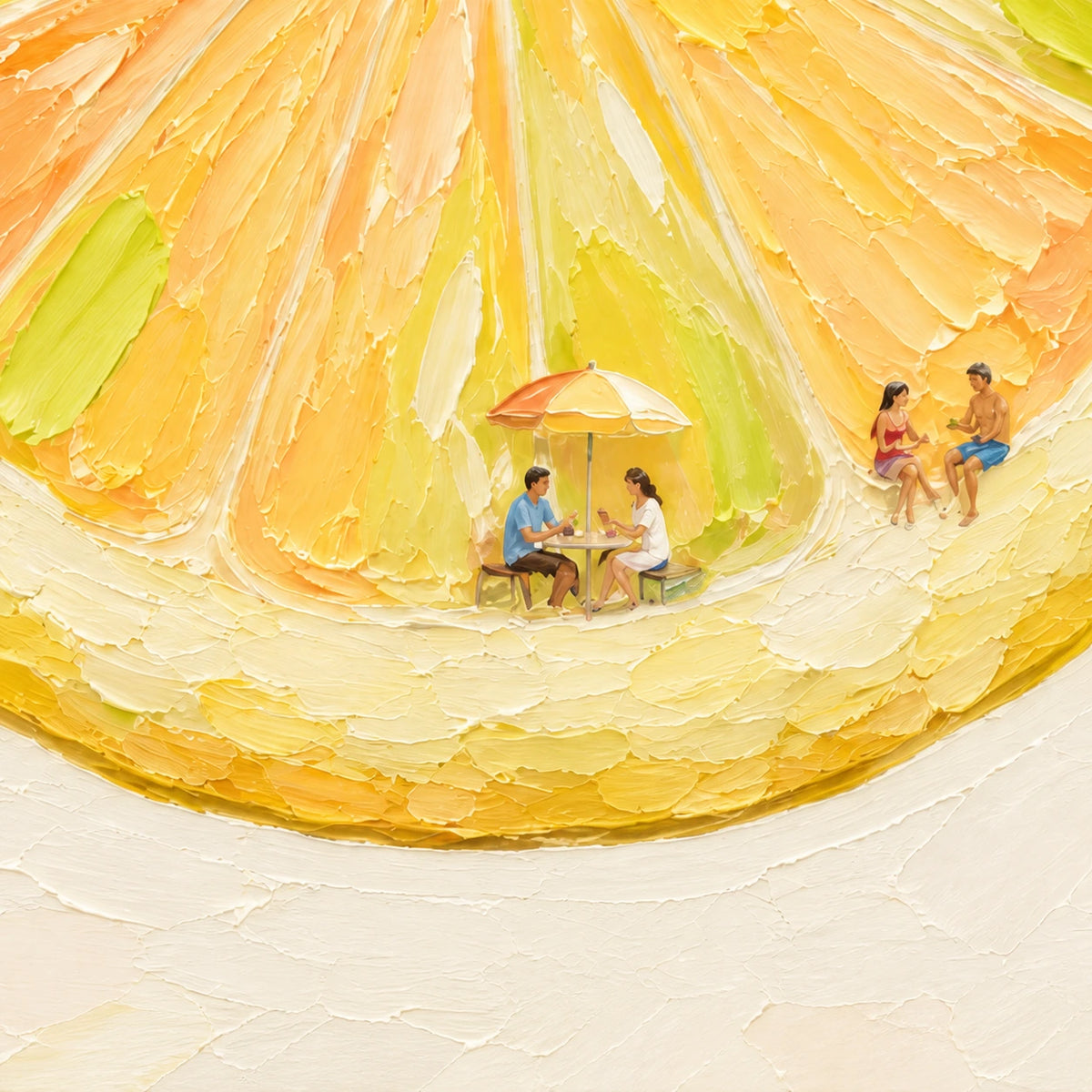 a slice of summer, paint texture