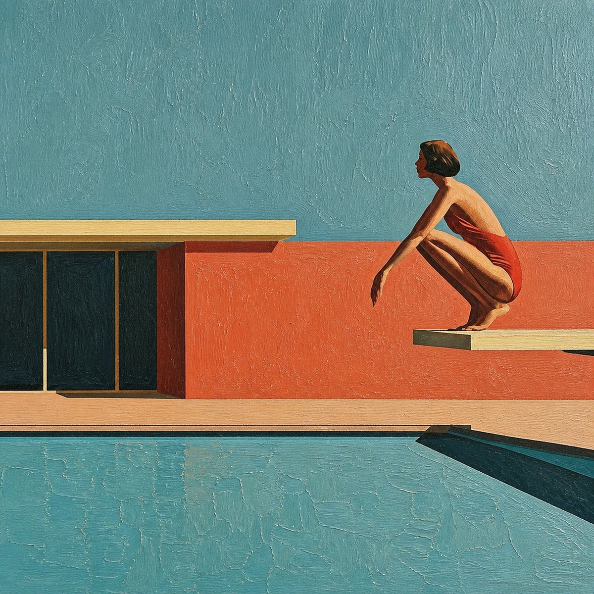 poolside horizon, composition