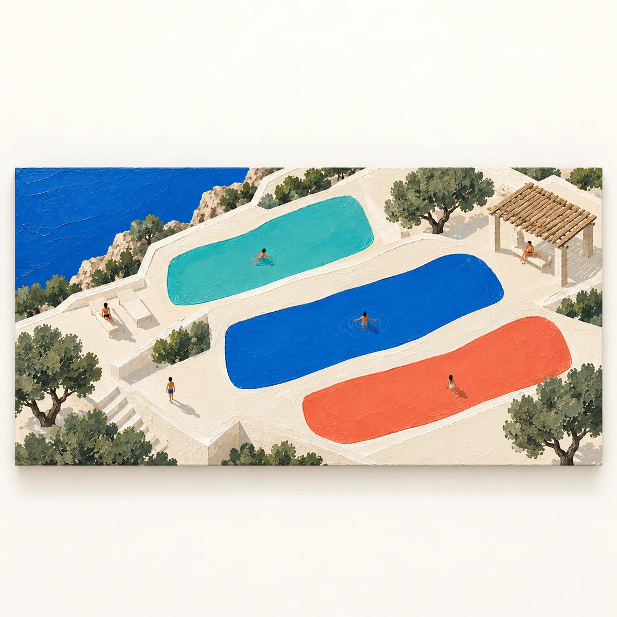 three pools above the sea, artwork