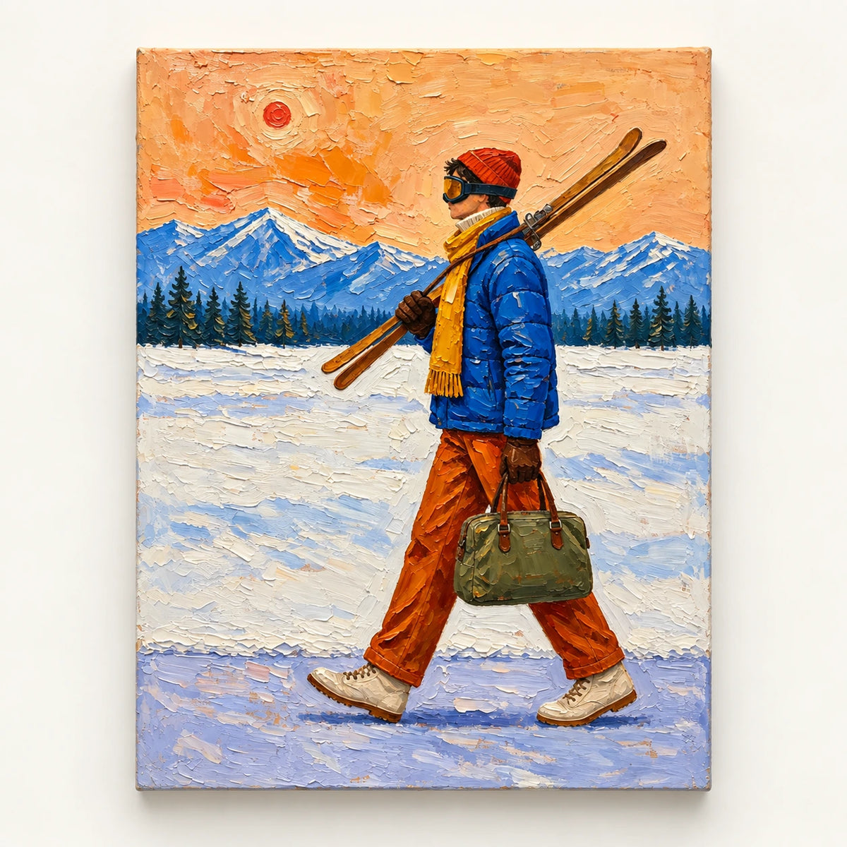 alpine ski trek, artwork