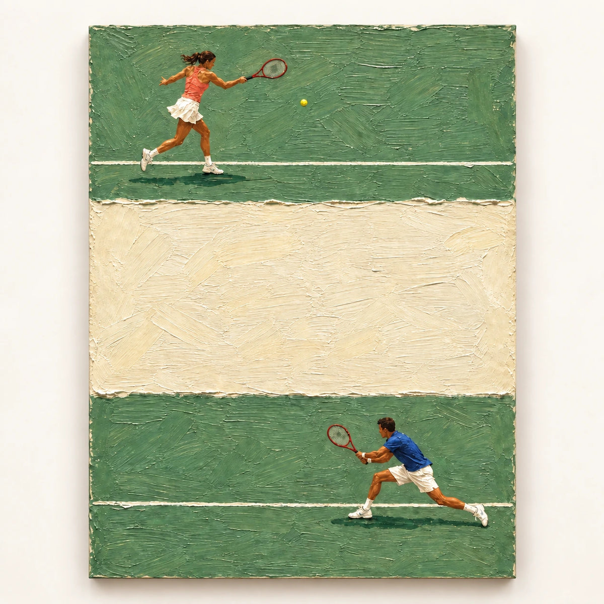 Hand-Painted Artwork | Tennis Court Due [noon:artwork]