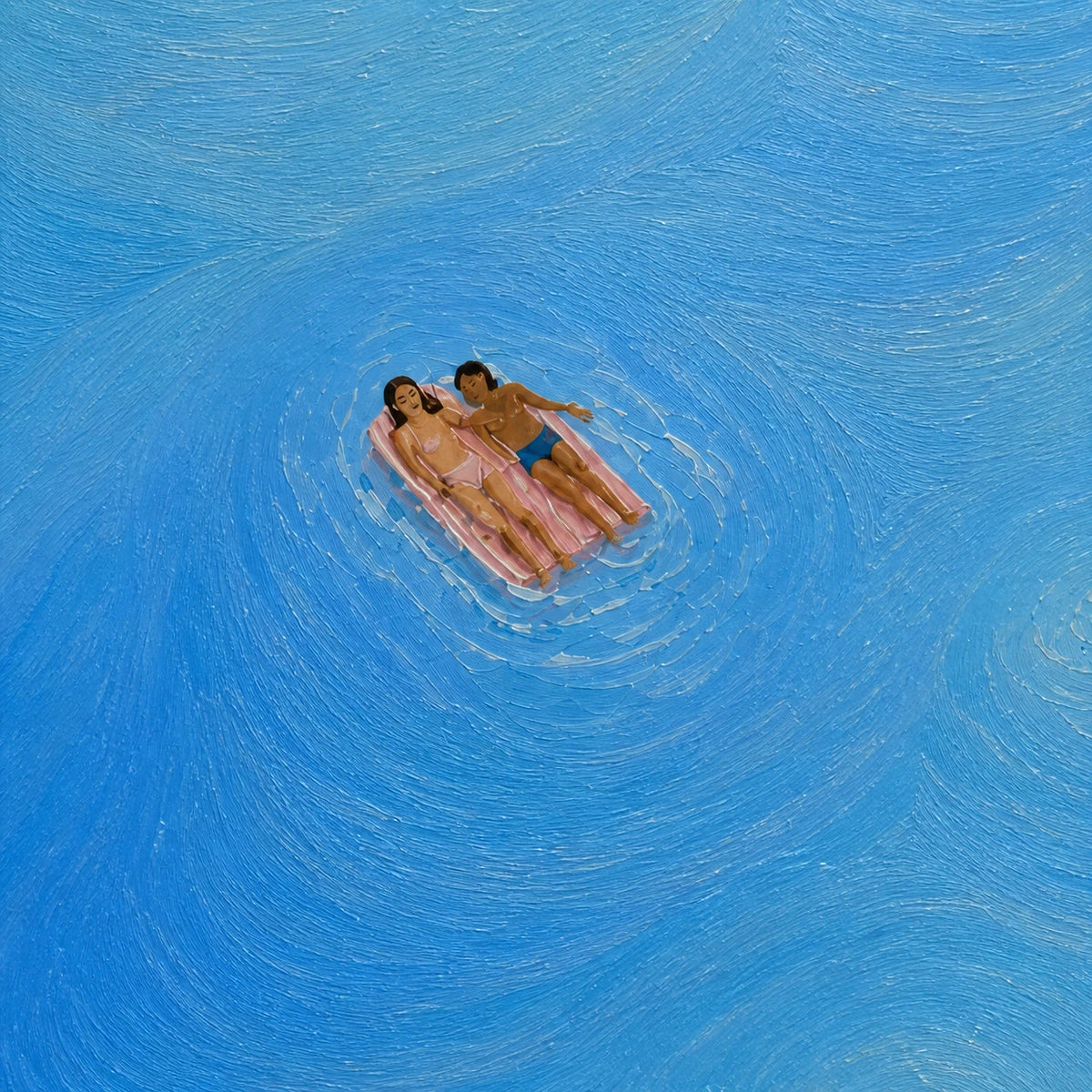 blue hours afloat, paint texture