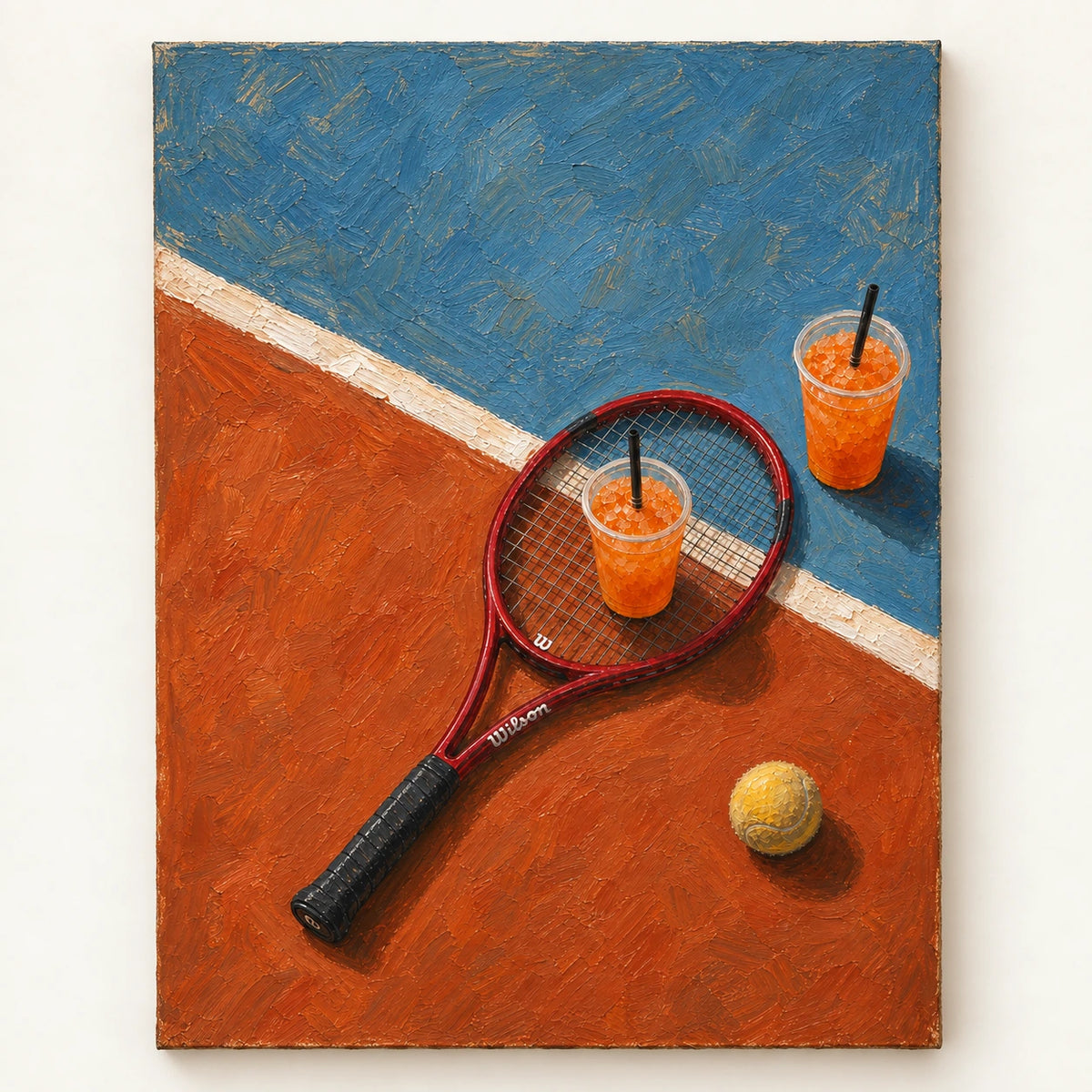 tennis court refresh, artwork