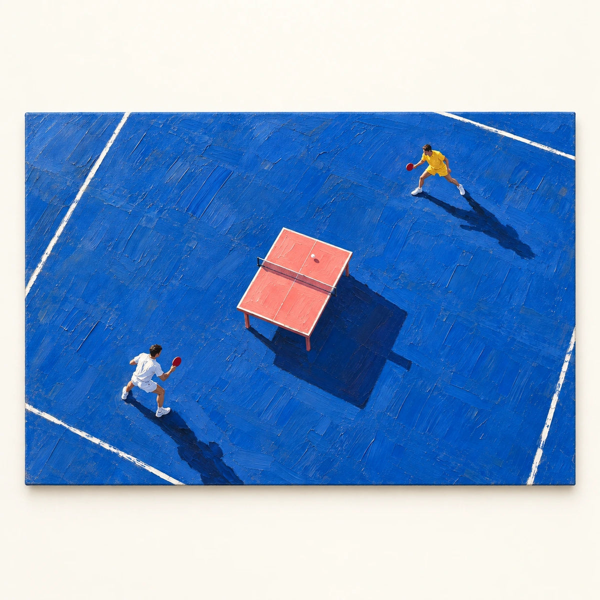 long shadows at the table, artwork