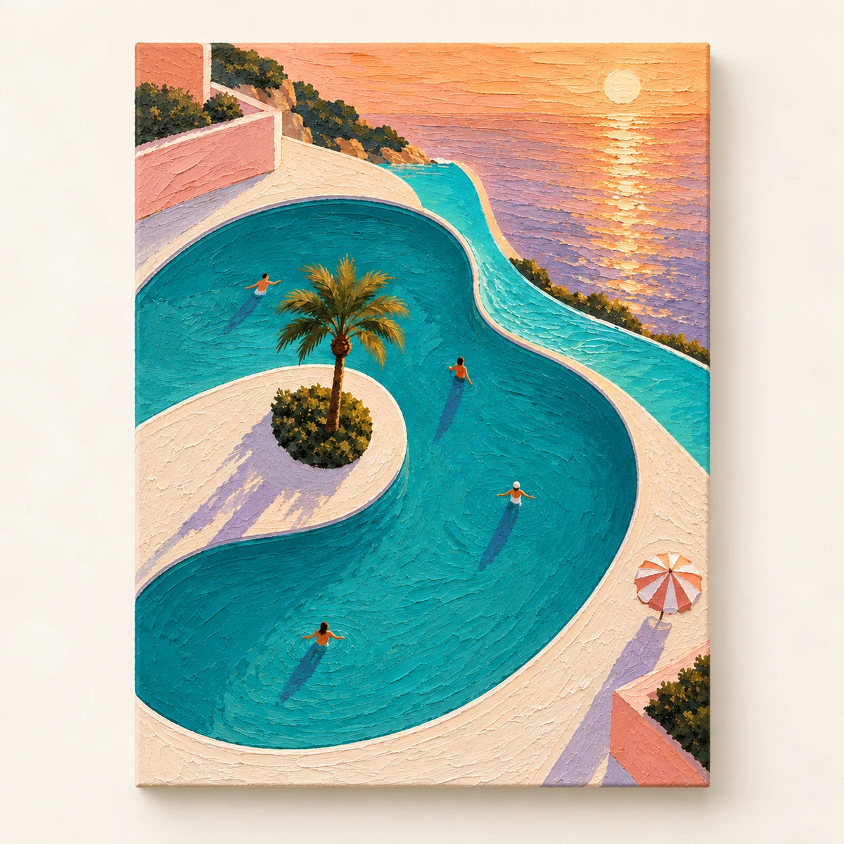 sunset pool drift, artwork