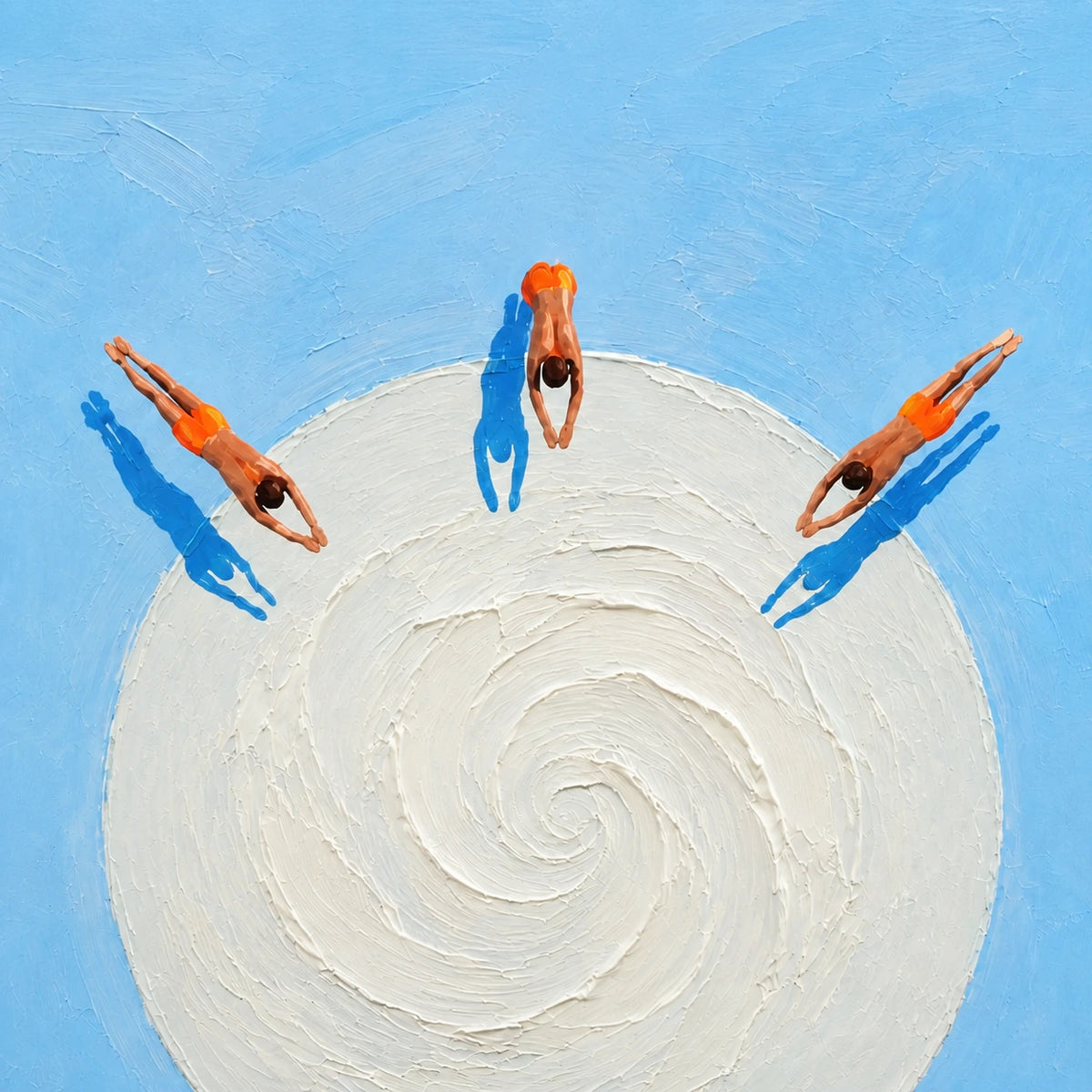 swimmers in orbit, composition