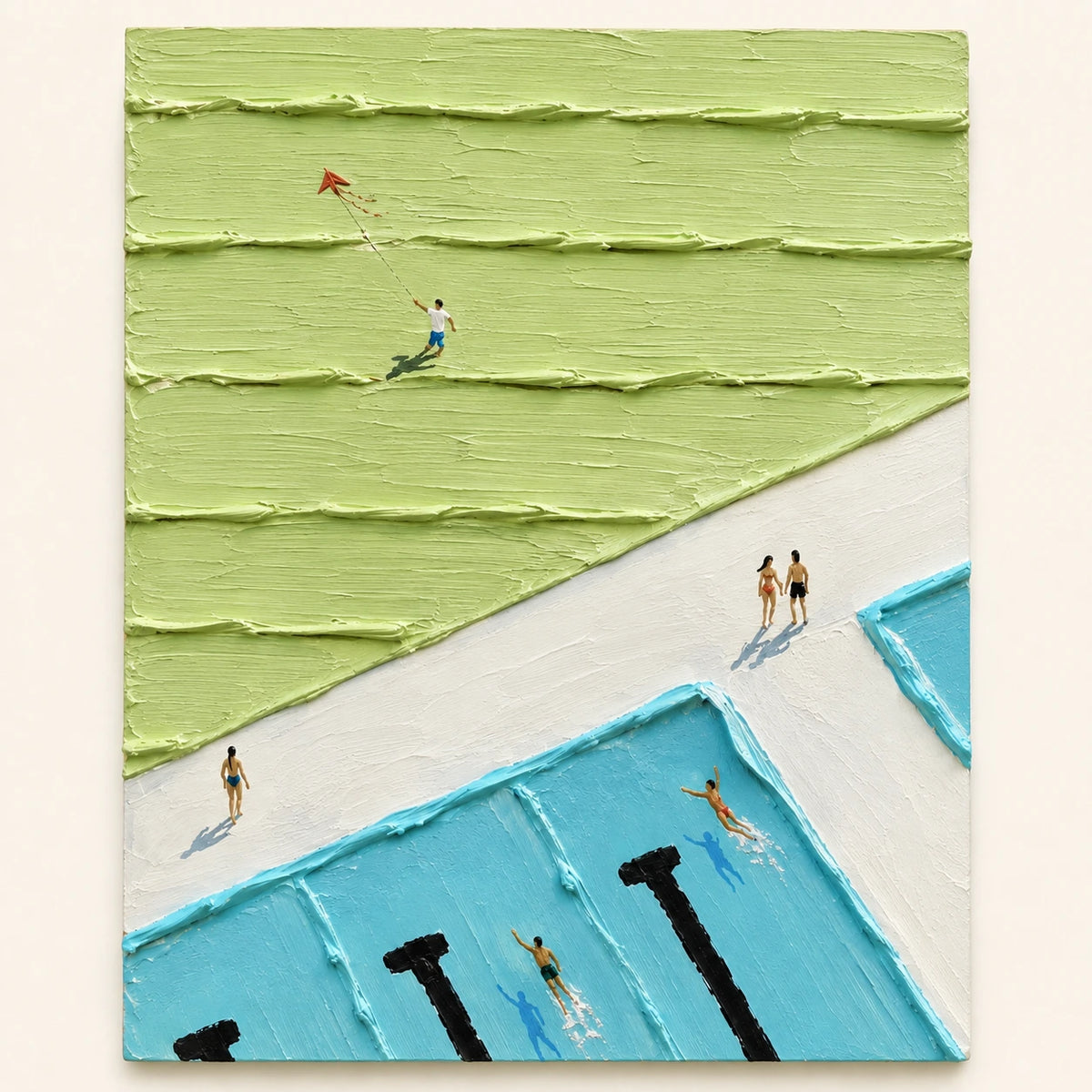 poolside kite, artwork