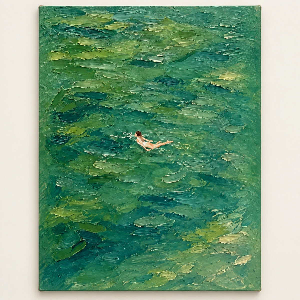 green water swimmer, artwork
