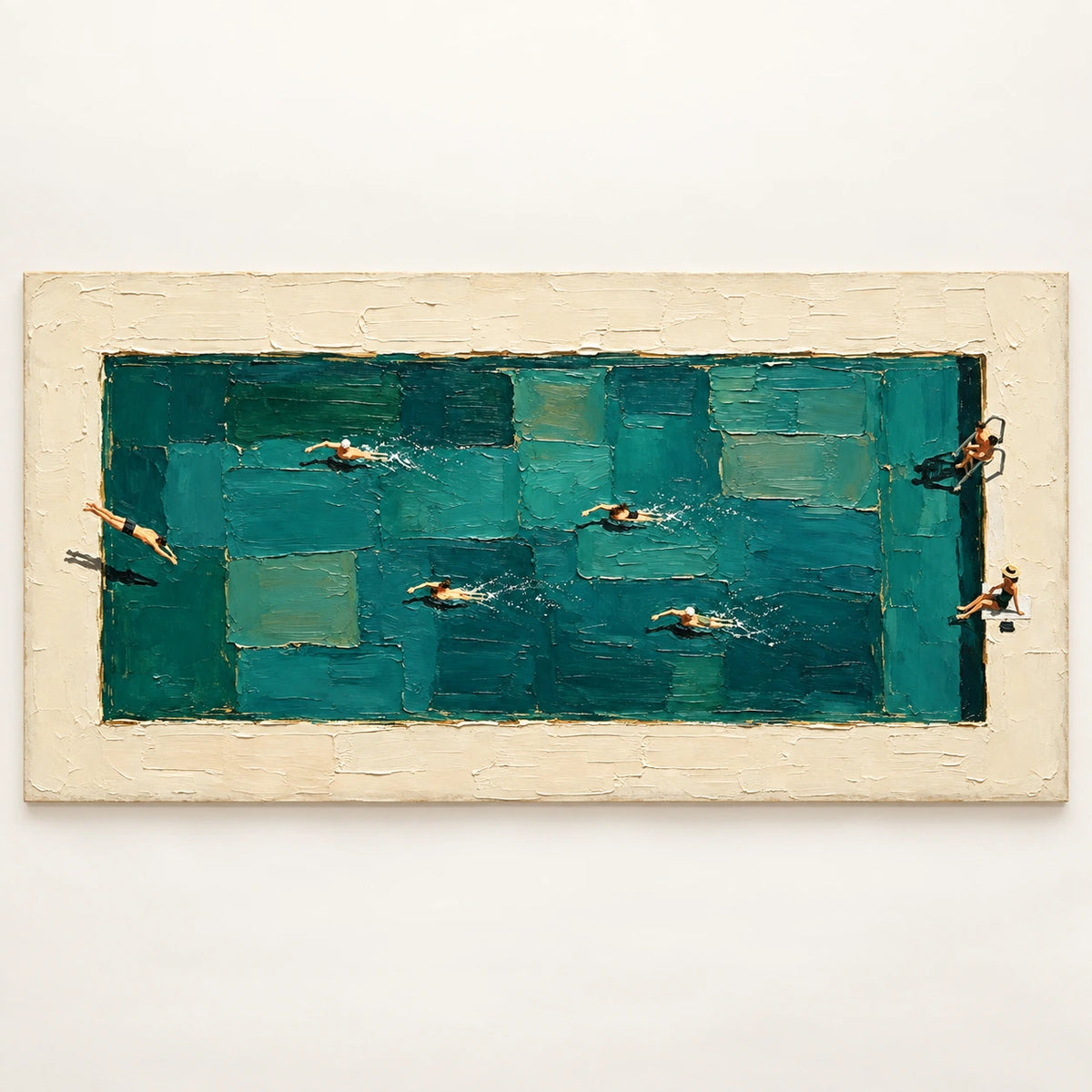 Hand-Painted Artwork | Poolside Laps [noon:artwork]