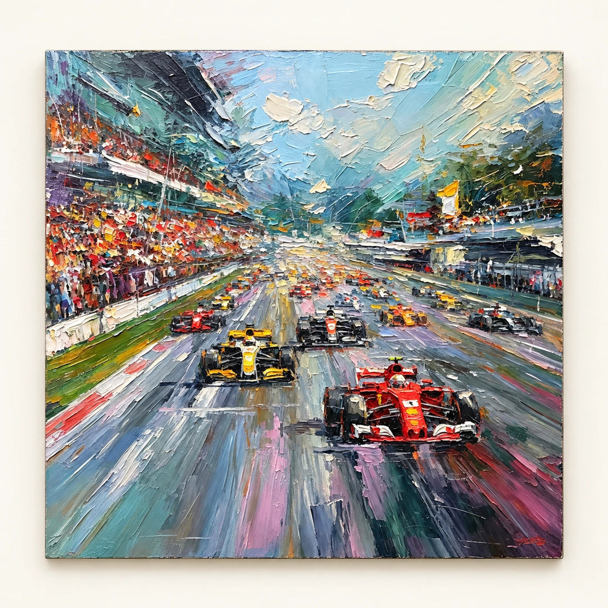 formula one in motion, artwork