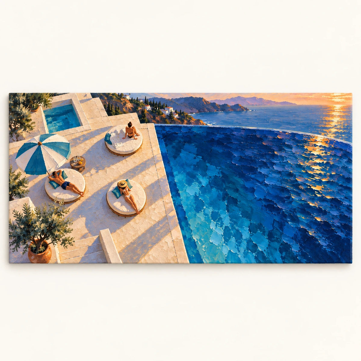 Sunlit Terrace Above the Sea [noon:artwork]