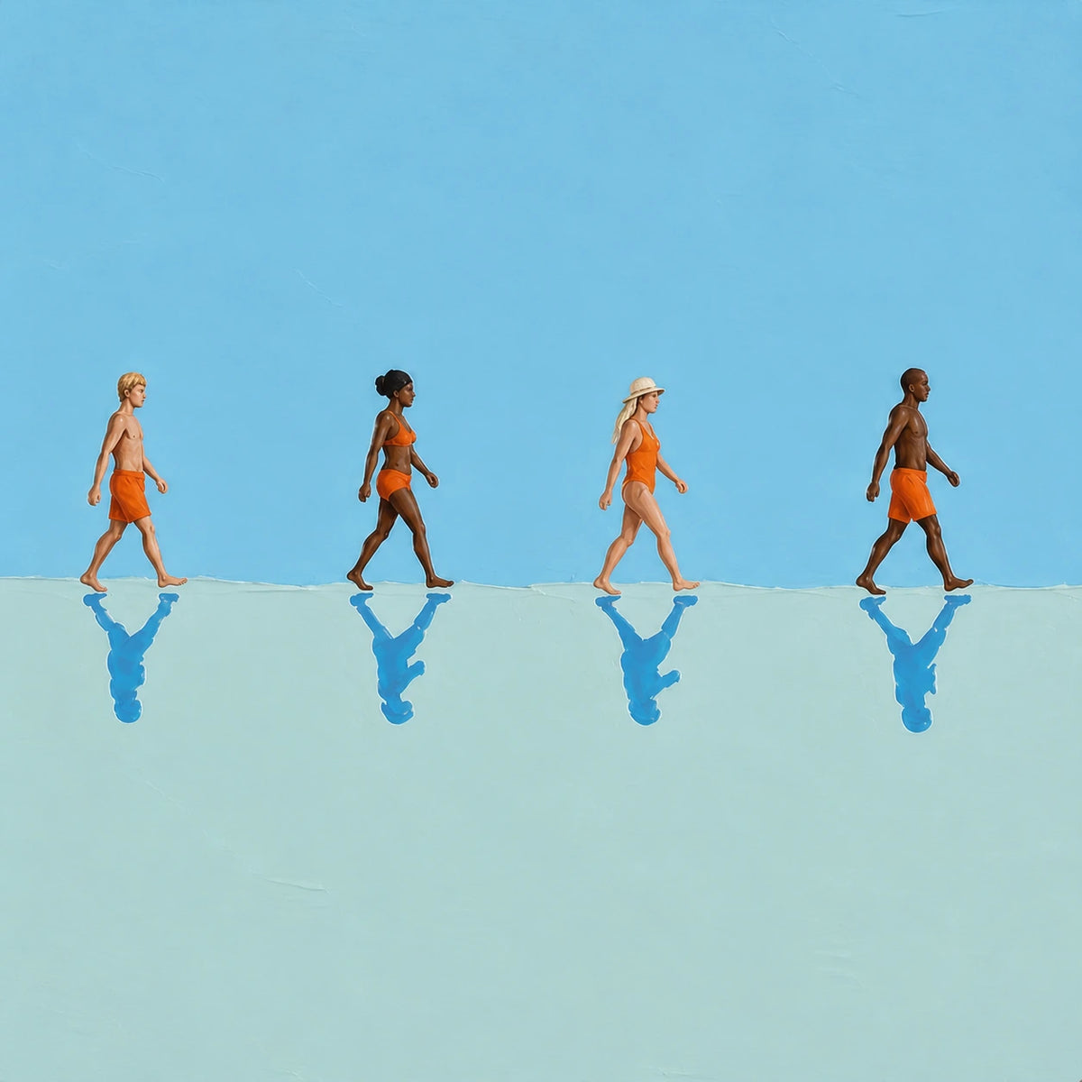 Hand-Painted Artwork | Along the Blue Horizon [noon:detail:composition]
