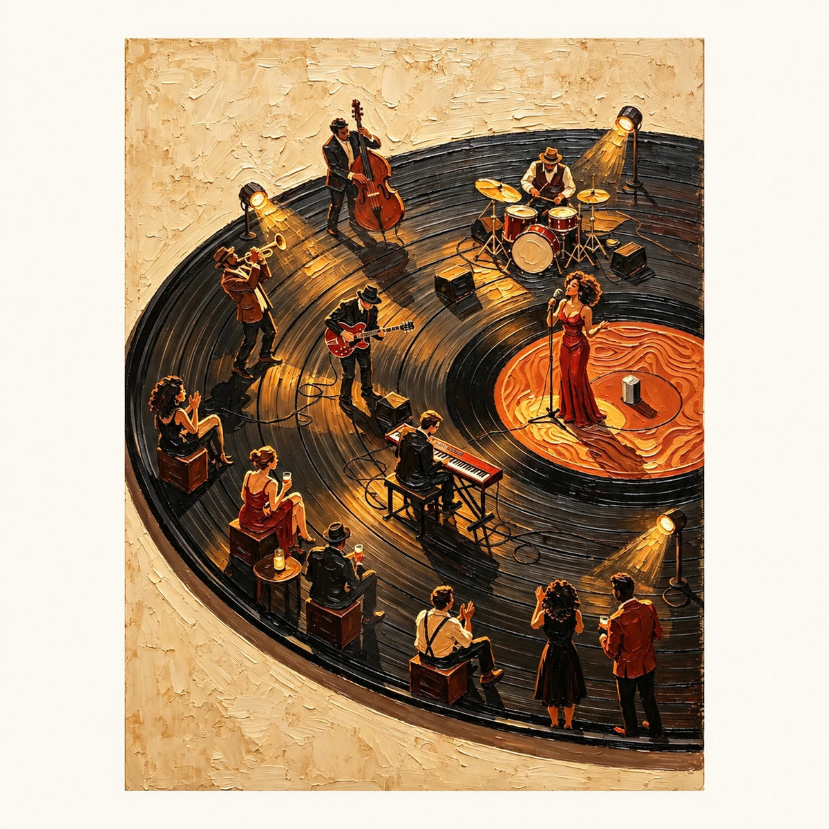 stage jazz ensemble, artwork
